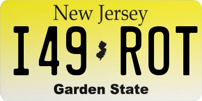 NJ license plate I49ROT