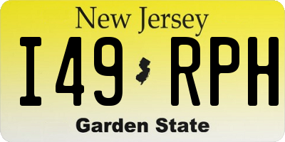 NJ license plate I49RPH