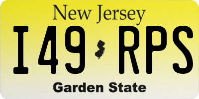 NJ license plate I49RPS