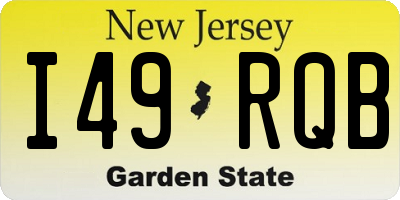 NJ license plate I49RQB