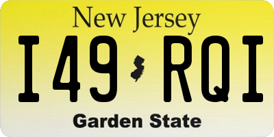 NJ license plate I49RQI