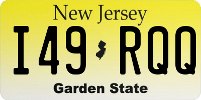 NJ license plate I49RQQ
