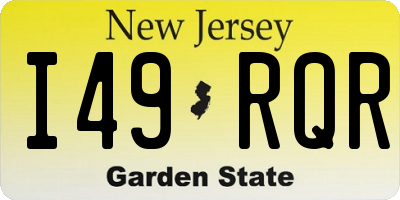 NJ license plate I49RQR