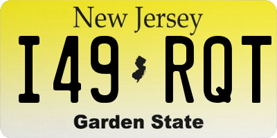 NJ license plate I49RQT