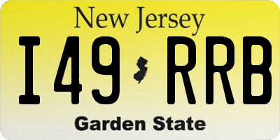 NJ license plate I49RRB