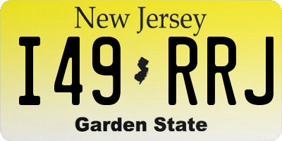 NJ license plate I49RRJ