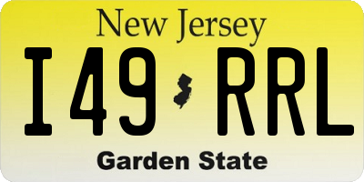 NJ license plate I49RRL