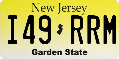 NJ license plate I49RRM