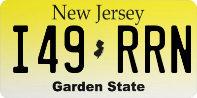 NJ license plate I49RRN