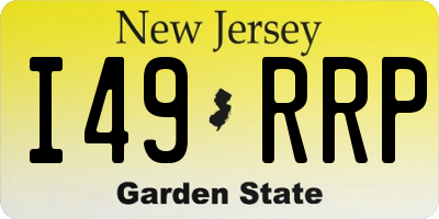 NJ license plate I49RRP