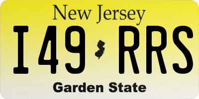 NJ license plate I49RRS