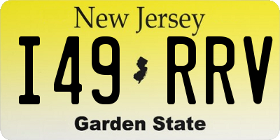NJ license plate I49RRV