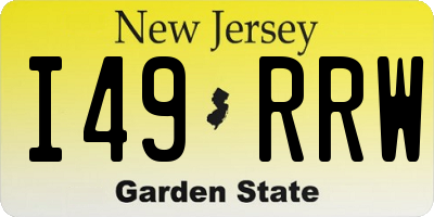 NJ license plate I49RRW