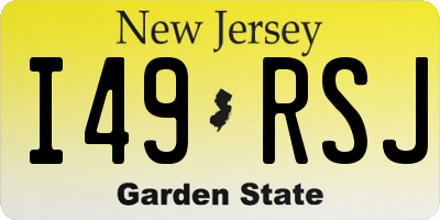 NJ license plate I49RSJ