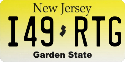 NJ license plate I49RTG
