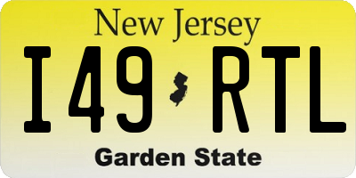 NJ license plate I49RTL