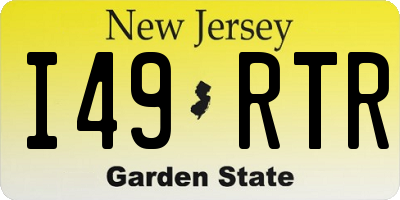 NJ license plate I49RTR