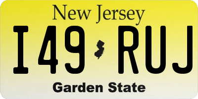 NJ license plate I49RUJ