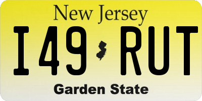 NJ license plate I49RUT