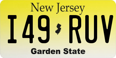 NJ license plate I49RUV