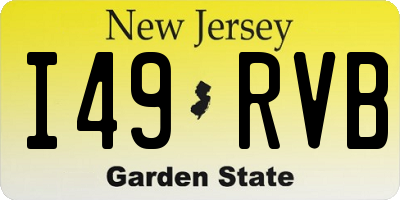 NJ license plate I49RVB