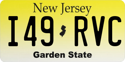 NJ license plate I49RVC
