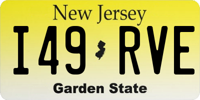 NJ license plate I49RVE