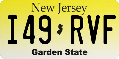 NJ license plate I49RVF