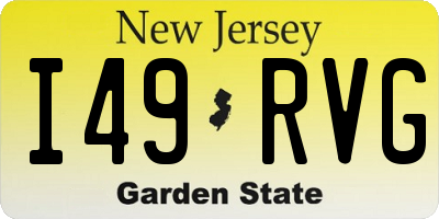 NJ license plate I49RVG