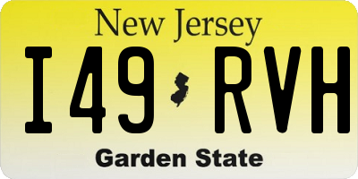 NJ license plate I49RVH