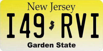 NJ license plate I49RVI