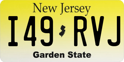 NJ license plate I49RVJ