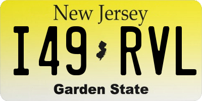 NJ license plate I49RVL