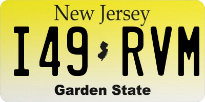 NJ license plate I49RVM