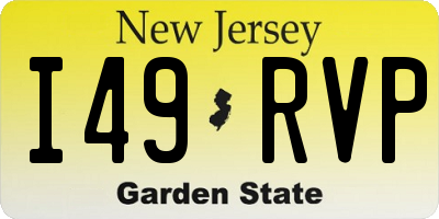 NJ license plate I49RVP