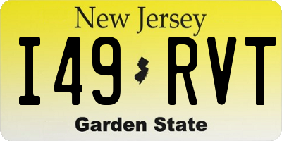NJ license plate I49RVT