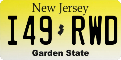 NJ license plate I49RWD