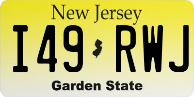 NJ license plate I49RWJ