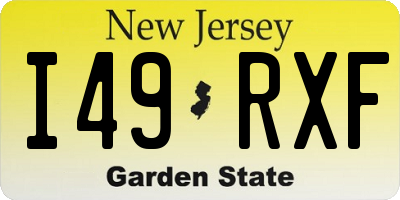 NJ license plate I49RXF
