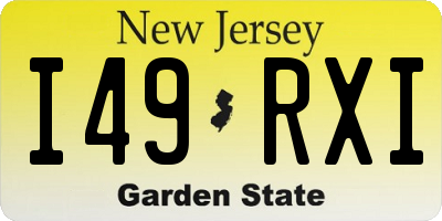 NJ license plate I49RXI