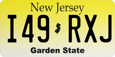 NJ license plate I49RXJ