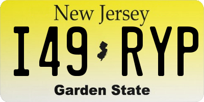 NJ license plate I49RYP