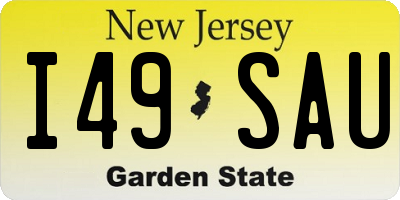 NJ license plate I49SAU