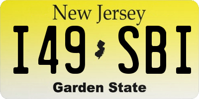 NJ license plate I49SBI