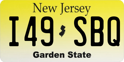 NJ license plate I49SBQ