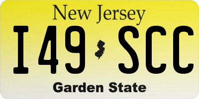 NJ license plate I49SCC