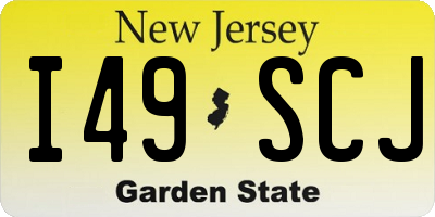 NJ license plate I49SCJ
