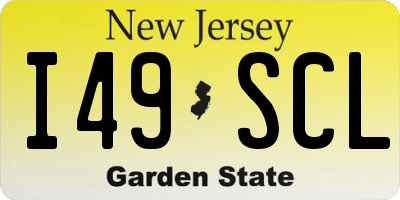 NJ license plate I49SCL