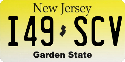 NJ license plate I49SCV