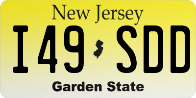 NJ license plate I49SDD